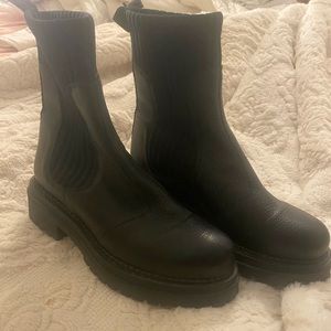 Anthropologie sock/ knit Chelsea boots